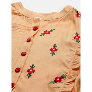 Vestido de rayón bordado Anarkali Kurta, colección de vestidos elegantes para mujer - Product Image 3