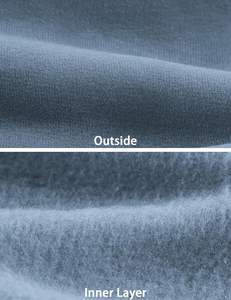 SUDADERO de algodón 100%, conjunto ligero con capucha, cierre de cordón, invierno, ecológico, lavado a la piedra, estampado de diamantes de imitación adornados - Product Image 5