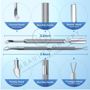 Poussoir à cuticules pour ongles de haute qualité poussoir à cuticules écologique pour le soin des ongles prix usine poignée antidérapante poussoir à cuticules pour ongles - Product Image 2