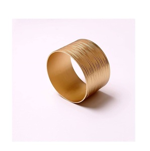 แหวนผ้าเช็ดปากทองเหลืองธรรมชาติสไตล์ที่ดีที่สุดเครื่องใช้บนโต๊ะใช้อลูมิเนียม - Product Image 6