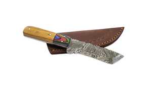 High Carbon Damascus Steel Blade Hunting Tarcker Knife Fixed Blade Full Tang Tracker Knives - Product Image 5