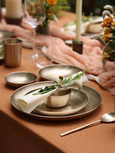 Plaque de thali en métal idéale pour les festivals traditionnels de temple de salle à manger et les repas quotidiens de ménage servant durable - Product Image 4