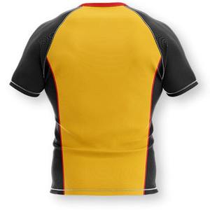 Fournisseur de maillots de rugby personnalisés OEM, uniforme d'équipe, qualité professionnelle, tissu athlétique disponible avec impression par sublimation, impression en relief ou broderie - Product Image 2