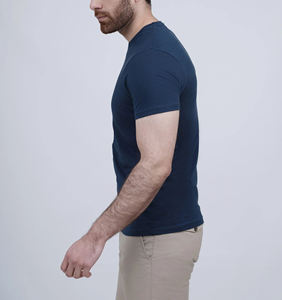 blue color custom plain T Shirt for Men Custom <b>Blank</b> Heavy <b>Weight</b> Oversized Printed Men's T-Shirts - Product Image 2