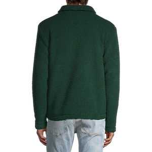 Vestes en polaire sherpa personnalisées pour hommes, style streetwear, coupe classique, coupe-vent, chaudes, respirantes, écologiques, avec boutons en corne, 320g, tendance - Product Image 2