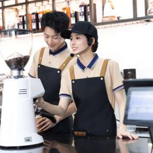 Tablier de poche en toile de couleur personnalisée, best-seller, pour café, cafétéria, uniforme, tablier épais avec logo, tablier de boulanger - Product Image 2