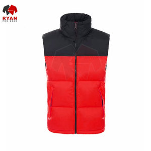 Gilet matelassé sans manches pour homme, logo personnalisé, impression, broderie, OEM ODM, gilet matelassé chaud pour la saison hivernale - Product Image 1