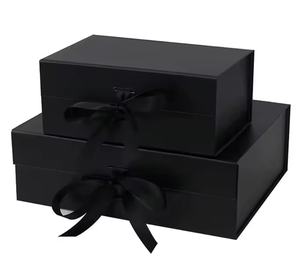 Vente en gros de 10 pièces/lot de boîtes en papier rigides pliables de luxe personnalisées avec logo, boîtes cadeaux magnétiques pliables pour l'emballage de vêtements - Product Image 3