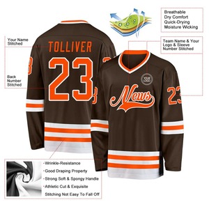 2025 equipo deportivo logotipo personalizado sublimación impresa jersey de hockey sobre hielo cómodo y duradero jersey de hockey sobre hielo para equipo - Product Image 3