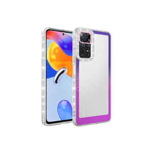 Coque de téléphone en silicone PC avec paillettes dégradées de luxe, modèle 14 Plus, pour Redmi Note 11S Global avec protection de l'objectif - Product Image 1