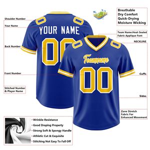 Jersey de fanático del fútbol americano, conjuntos de ropa deportiva para niños y hombres, Jersey de fútbol americano con bordado, suministro al por mayor para camisetas de equipo - Product Image 3