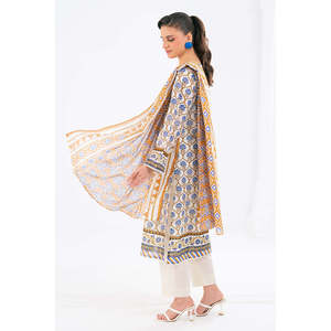 Ensemble décontracté 3 pièces imprimé style uni, longueur genou, en tissu lawn, avec décorations en diamant, respirant, numérique, ODM CLP-52216 XS pour tenue d'été - Product Image 4