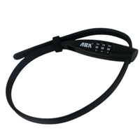 Antivol de vélo ABA Guard Your Ride en alliage d'acier et de zinc à 3 chiffres, 45 cm, avec logo personnalisé, modèle TW ARV-S009, noir