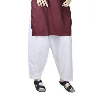 Insight International Premium White Cotton Shalwar for <b>Men</b> Loose Fit Traditional Eastern Pants Factory Wholesale Ethnic Trousers - Product Image 1