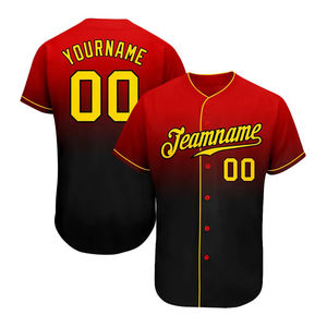 Maillots de baseball personnalisés pour hommes chemises dernière conception bouton complet à manches courtes respirant polyester maille vêtements de sport broderie - Product Image 5