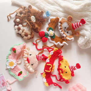 Accesorios para Bebés Hechos a Mano, Gorro de Ganchillo de Algodón con Diseño Navideño del Zodiaco para Fiestas - Product Image 1
