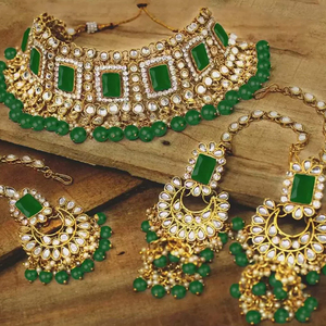 Precios de fábrica Conjuntos de joyería de boda hechos a mano de buena calidad Collar de mujer Pendientes Joyería Conjuntos de boda a bajo precio Moq - Product Image 6