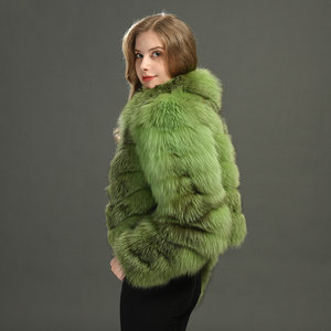Bán Buôn Phụ Nữ Sang Trọng Của Áo Khoác Mùa Đông Với Tự Nhiên Bất <span class=keywords><strong>Fox</strong></span> Fur Dài Tay Áo Và Dày Áo Ấm Biểu Tượng Tùy Chỉnh Chiều Dài Ngắn - Product Image 5
