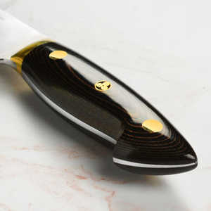 Cuchillo de chef de acero inoxidable hecho a mano personalizado de lujo con mango de Pakkawood soporte OEM de grado DIY - Product Image 2