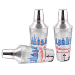 Coctelera Regular 500-700 ml Capacidad Acero Inoxidable Metal Diseño Impreso - Product Image 4