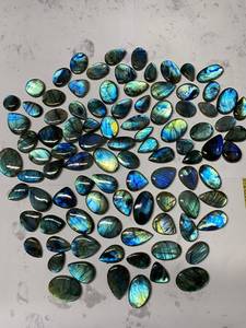 Labradorite Cabochon naturel Labradorite Gemstone Wholesale Lot Handmade Cabochon Oval Pear Mix Shapes Gemstones For jewelry. - Product Image 3