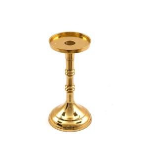 Portavelas de Metal de diseño clásico, acabado dorado para el hogar, boda, Navidad, iluminación de mesa, decoración hecha a mano a granel - Product Image 2