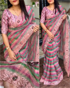 Nieuwste Designer Outfit Moderne Stijl Rangeeen Zijden <span class=keywords><strong>Saree</strong></span> Blouse Met Multi-Draad Borduurwerk Fabrikant Uit <span class=keywords><strong>India</strong></span> Te Koop - Product Image 5