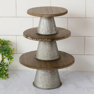 Unique Designer Round Galvanized Metal <b>Cake</b> <b>Stand</b> Iron Dessert Serving Tray <b>For</b> Birthday Wedding Party Table Decoration On <b>Sale</b> - Product Image 3