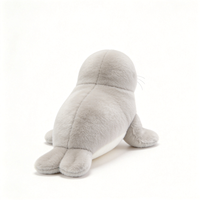 En gros, Adorable coussin en peluche phoque, poupée animal marin en peluche douce, poupée en peluche mignonne de dessin animé, coussin en peluche phoque personnalisé
