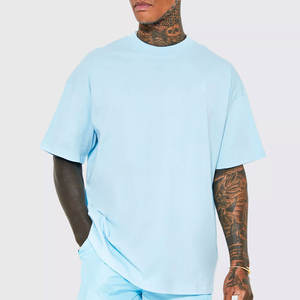 T-shirt formel tissé de haute qualité 300 g/m² en polyester/coton, coupe droite, style streetwear, vierge, coupe ample, personnalisable avec logo, pour homme - Product Image 1