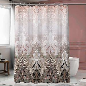 BOEN <b>Transparent</b> Plastic <b>Shower</b> <b>Curtain</b> Set | Square Pattern Waterproof Bathroom <b>Curtain</b> for Hotel & Home OEM Wholesale - Product Image 3