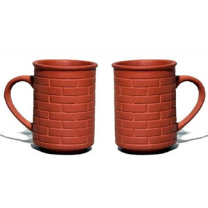 Ensemble de tasses en argile jetables écologiques rondes en forme de brique - Product Image 1