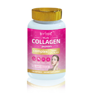 Compl&eacute;ment Alimentaire Multi-collagen En <strong>Capsules</strong> Molles (certifi&eacute; Halal) Pour Le Soutien Des Cheveux, De La Peau Et Des <strong>Ongle</strong> - Product Image 1
