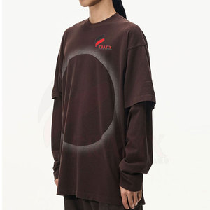 Chemise à manches doubles de nouvelle conception, décontractée, en polyester/coton, séchage rapide, respirante, logo personnalisé, vente en gros - Product Image 3