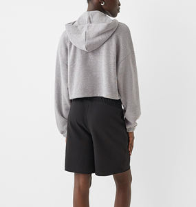 Wholesale Winter <b>Long</b> Black Jacket <b>Sweatshirt</b> Fitness Shorts Chaqueta Ensemble Logo Sports Bras Yoga <b>Leggings</b> Clothing Set Women - Product Image 6