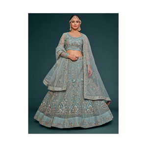 Vente en gros Design élégant 2023 Offre Spéciale spécial fête porter Zari broderie Net Lehenga Choli à bon prix - Product Image 1