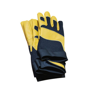 Gants de sécurité en cuir de mouton et de chèvre robustes personnalisés Gants de mécanicien en coton pour travaux industriels en cuir anti-vibration Tailles pour jeunes et adultes - Product Image 4