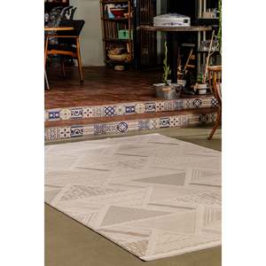 BY008 Crème-Café Doux Texturé Tapis Moderne 10mm D'épaisseur Rectangle Motif Haut Designer pour Chambre Bureau Adolescents Couloir - Product Image 6