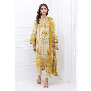 Vestido informal de césped de 3 uds para mujer de buena calidad, traje Shalwar Kameez con nuevos diseños, ligero, de secado rápido para ocasiones informales - Product Image 4
