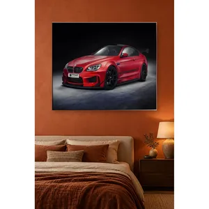Impression sur toile Fida Red Widebody BMW M6 en version Dark Studio - Product Image 2