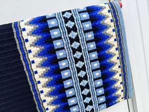 Vente en gros équestre 100% tapis de selle Western en feutre de laine mérinos avec design tissé coloré - Product Image 4