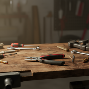 Pince à bec plat extra long Usag avec mâchoires droites - Product Image 3