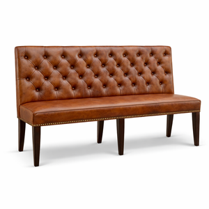 Cabecero de Cama de Cuero Estilo Mid-Century Hecho a Medida, Panel Trasero Tapizado, Tamaños Personalizados, Muebles de Dormitorio de Lujo Hechos a Mano para Hotel - Product Image 4