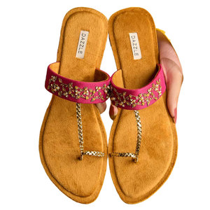 Zapatos de Mujer Hechos a Mano con Decoración de Pedrería Glamorosa, Antideslizantes, con Entresuela de Terciopelo y Suela de Cuero Natural, Tendencia de Moda - Product Image 1