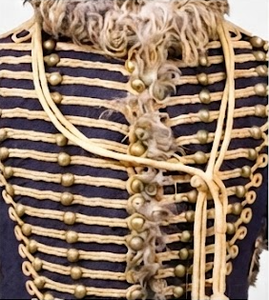 Men's Hussar Jacket <b>Woolen</b> Uniform Jacket Fur Trim Gold Braid Regular Fit for Reenactment Costume - Product Image 6