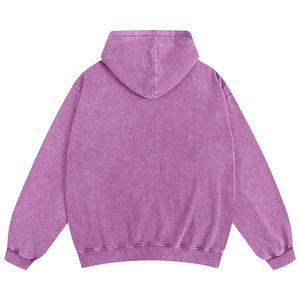 Sweat à capuche surdimensionné pour homme, lavage à l'acide, fermeture éclair, streetwear, coton lourd, fournisseur OEM ODM, usine, faible MOQ, livraison rapide, 2026 - Product Image 2