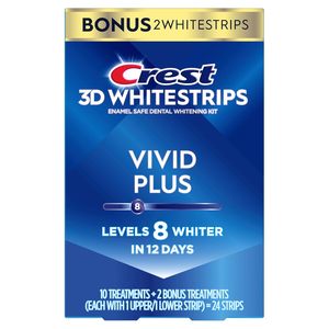 Para 3D para Vivid Plus Kit de blanqueamiento dental 24 tiras 10 tratamientos + 2 tratamientos adicionales 8 niveles de hidrógeno más blanco - Product Image 2