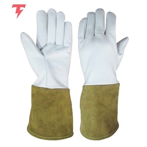 Gants de soudage TIG personnalisés, nouveau design, en cuir de haute qualité, doublure en coton, protection contre les éclaboussures de métal fondu, type test, sécurité du pouce entièrement recouvert - Product Image 1