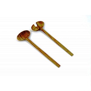 Juego de 2 servidores de ensalada de madera de mango mínimo SERVIDOR DE ENSALADA DE MADERA JUEGO DE 2 HECHO A MANO ÚNICO KETCHENWAR - Product Image 1