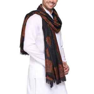 Men's Elegant Wool <b>Shawl</b> Winter Warm Soft Breathable Solid Traditional <b>Wrap</b> - Product Image 2